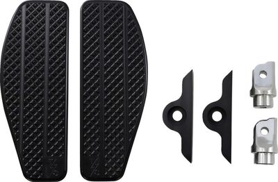 Fotplattor Thrashin Supply förare svart fram Softail 18-upp