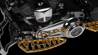 Fotplattor Arlen Ness MX billet H-D 83-24 guld