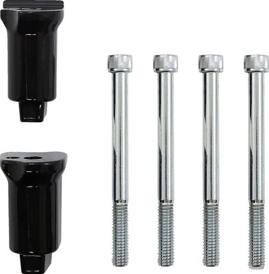 Fäste fotplatta Drag Specialties Flde/flhc passagerare blank svart Softail 18-24