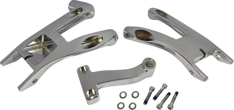 Fäste fotplatta Drag Specialties förare Softail 18-24 krom