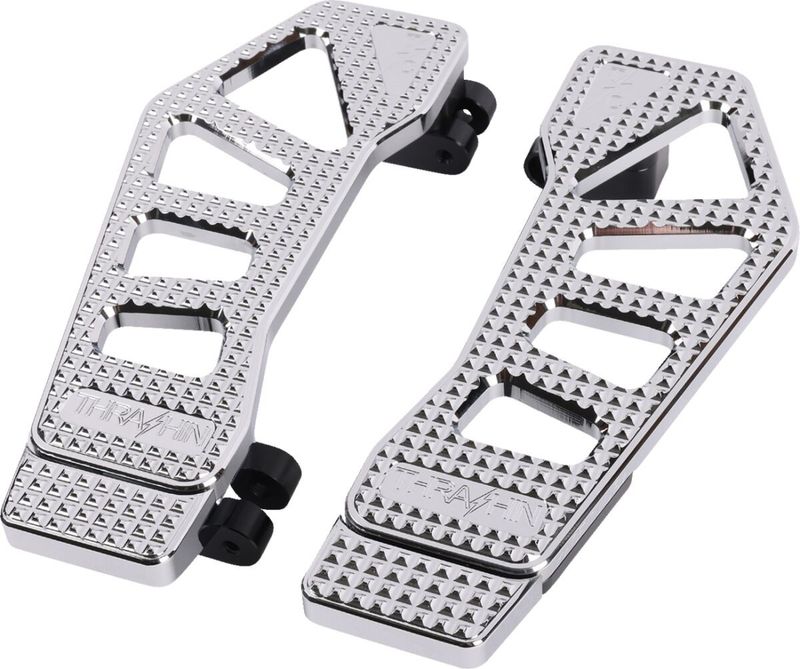 Förlängningar fotplatta Thrashin Supply krom H-D 84-upp
