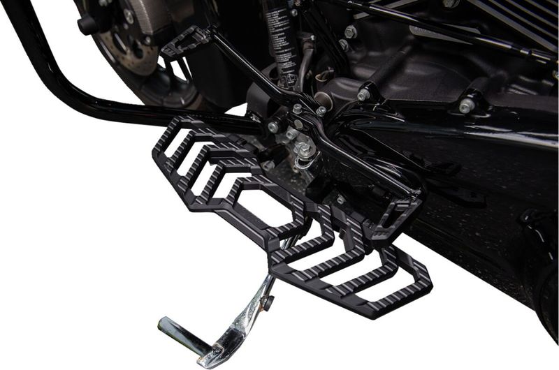 Fotplattor Kodlin Track svart anodiserad FL Softail 86-17