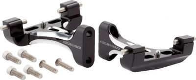 Fästen fotplatta Arlen Ness Passenger smidd passagerare Touring 93-24, Trike 14-21 svart