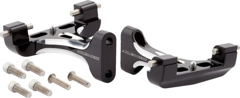 Fästen fotplatta Arlen Ness Passenger smidd passagerare Touring 93-24, Trike 14-21 svart