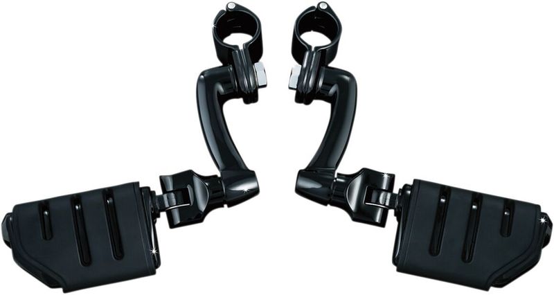 Motorvägspinnar Kuryakyn Longhorn Offset Dually Trident Magnum snabbklammer 1-1/4" svart