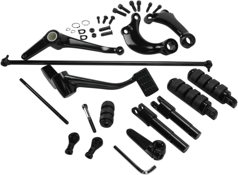 Framflyttade reglage Drag Specialties Sportster 04-13 svart