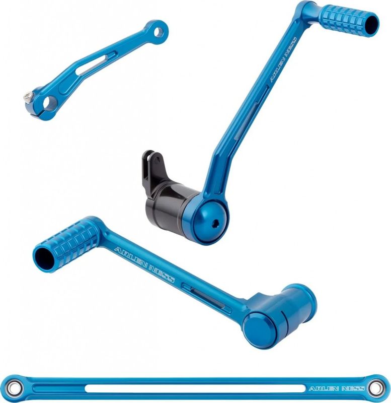Fotreglage Arlen Ness SpeedLiner Control Solo blå Touring 00-24, Trike 14-21
