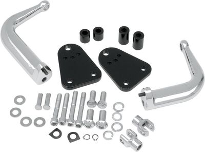 Fäste fotpinne Drag Specialties justerbar krom Sportster 04-22