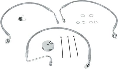 Bromsslangsats Drag Specialties rostfri stål dubbel fram Sportster 04-10