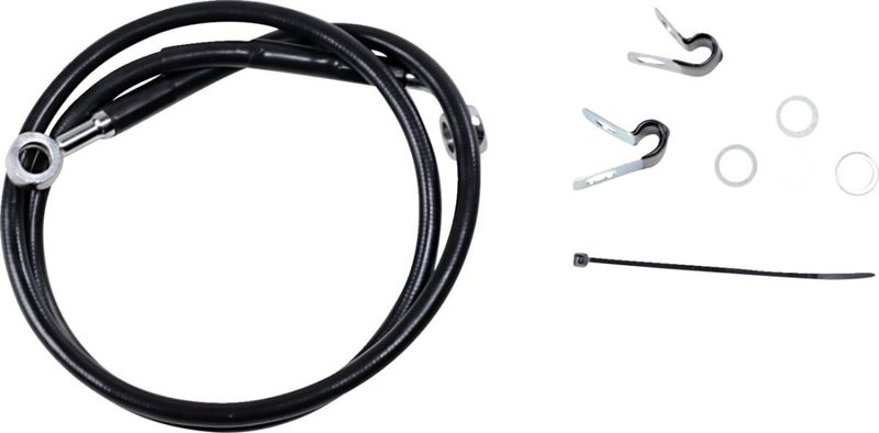Bromsslangsats Drag Specialties rostfri svart vinyl stål Sportster 04-10