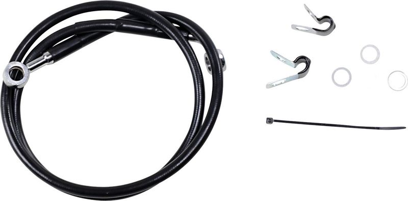 Bromsslangsats Drag Specialties rostfri svart vinyl stål Sportster 04-10