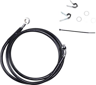 Bromsslangsats Drag Specialties 8 BL+8 förlängd svart vinyl rostfri Sportster 04-12