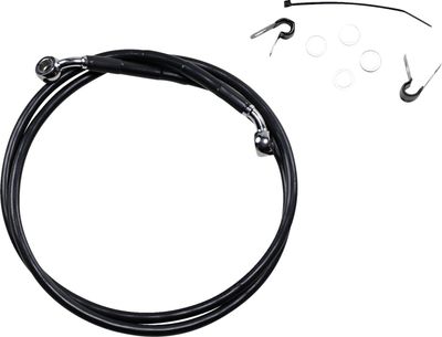 Bromsslangsats Drag Specialties 10 BL+10 förlängd svart vinyl rostfri Sportster 04-12