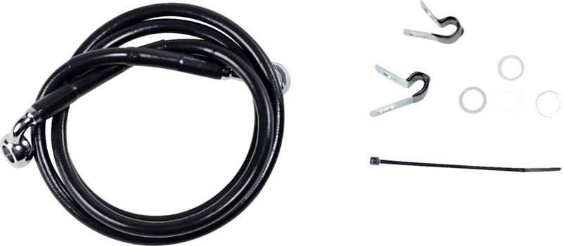 Bromsslangsats Drag Specialties rostfri svart vinyl stål Softail 99-07