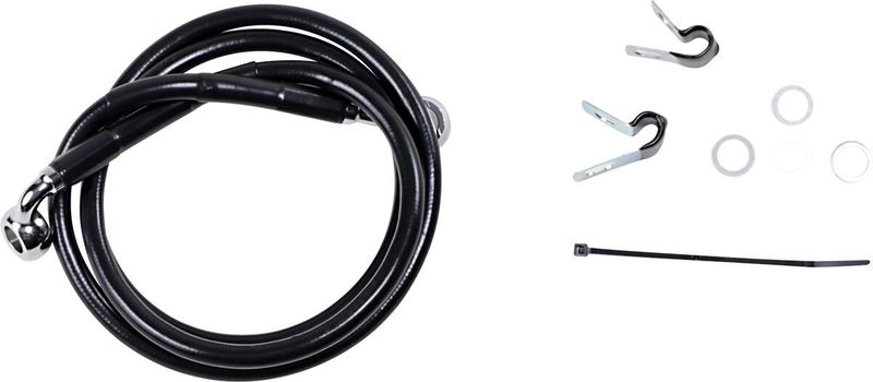 Bromsslangsats Drag Specialties rostfri svart vinyl stål Softail 99-07