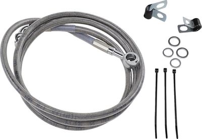 Bromsslangsats Drag Specialties SS+8 rostfri förlängd stål Softail 85-98, Dyna 93-05