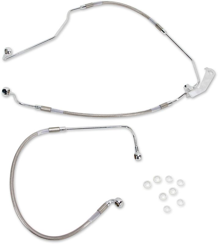 Bromsslangsats Drag Specialties Rear Abs rostfri stål Touring 09-13