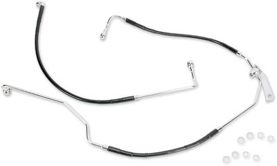 Bromsslangsats Drag Specialties Rear Abs rostfri svart vinyl stål Touring 09-13