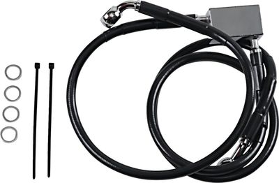 Bromsslangsats Drag Specialties rostfri svart vinyl stål Softail 00-03