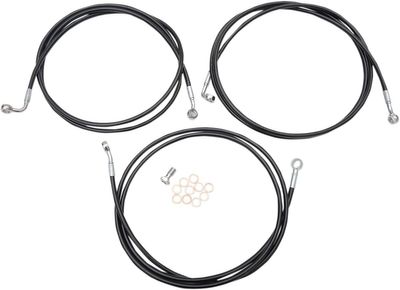 Bromsslangsats LA Choppers 18-20 BRKLIN18-20 svart flätad H-D 14-20