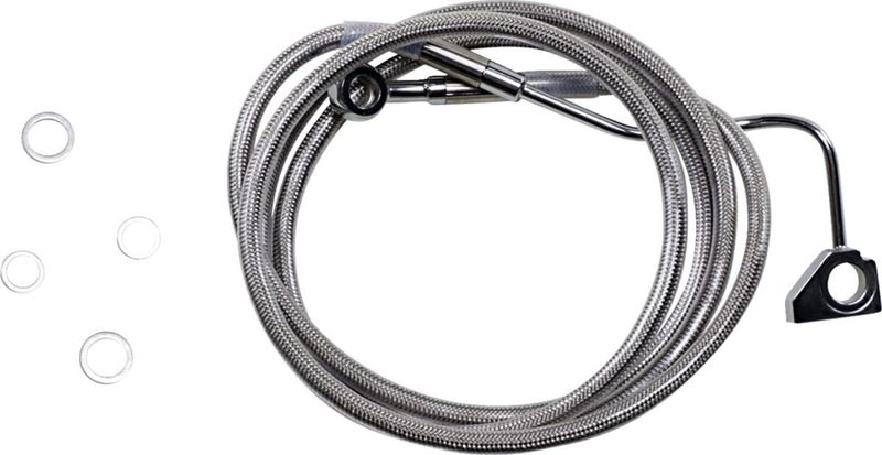 Bromsslangsats Drag Specialties S+10 rostfri förlängd stål Touring 14-24