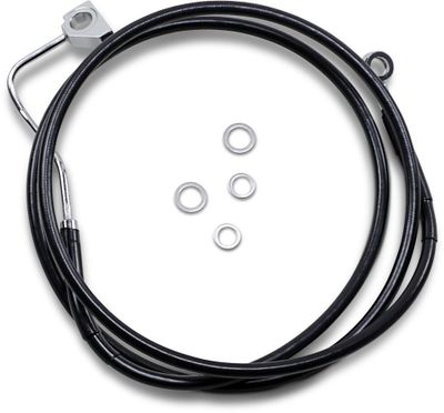 Bromsslangsats Drag Specialties W/abs B+2 förlängd svart vinyl rostfri Touring 14-24