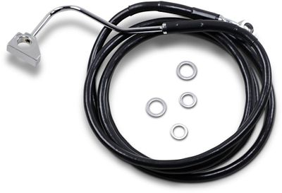 Bromsslangsats Drag Specialties W/abs B+10 förlängd svart vinyl rostfri Touring 14-24