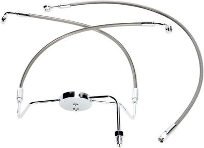Bromsslangsats Magnum Shielding E-Z Align XR dubbla skivor utan ABS polerad krom flätad 29"