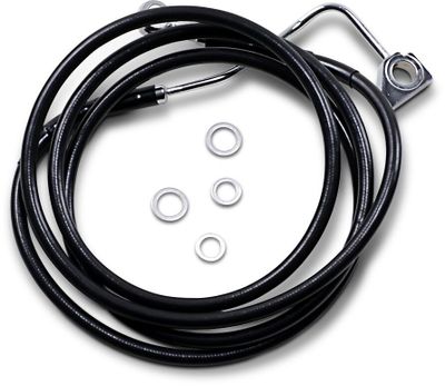 Bromsslangsats Drag Specialties Abs B+12 förlängd svart vinyl rostfri Touring 14-24