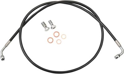 Bromsslangsats LA Choppers Brkelines Mini svart flätad vinyl rostfri Sportster 04-22