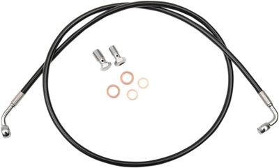 Bromsslangsats LA Choppers Brkelines 15 17 svart flätad vinyl rostfri Sportster 04-22