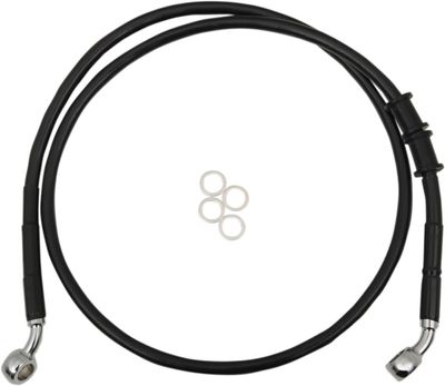 Bromsslang Drag Specialties 6 förlängd fram svart Sportster 14-22 614772-6BLK