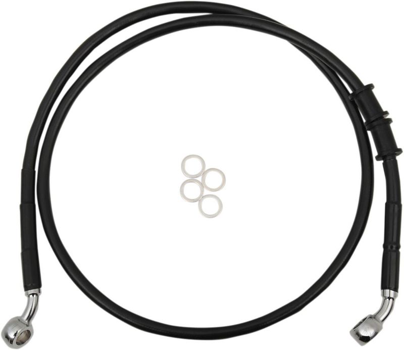 Bromsslang Drag Specialties 10 förlängd fram svart Sportster 14-22 614772-10BLK