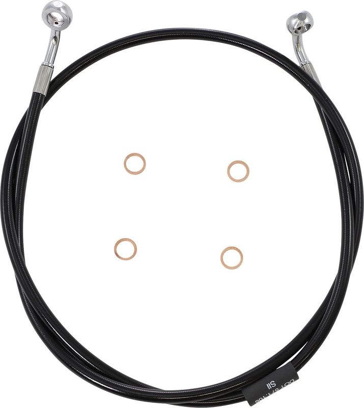 Bromsslangsats LA Choppers SFTL18+ B12-14 svart flätad Softail 18-22