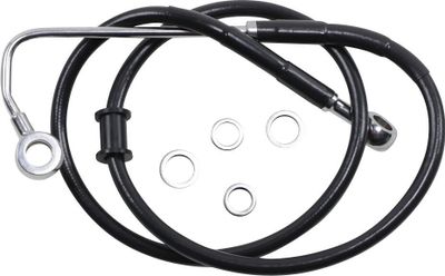 Bromsslangsats Drag Specialties rostfri svart Softail 15-17 618299-BLK