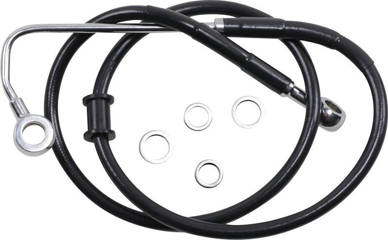 Bromsslangsats Drag Specialties rostfri svart Softail 15-17 618299-BLK