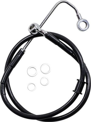 Bromsslangsats Drag Specialties rostfri svart Softail 15-17 618300-BLK