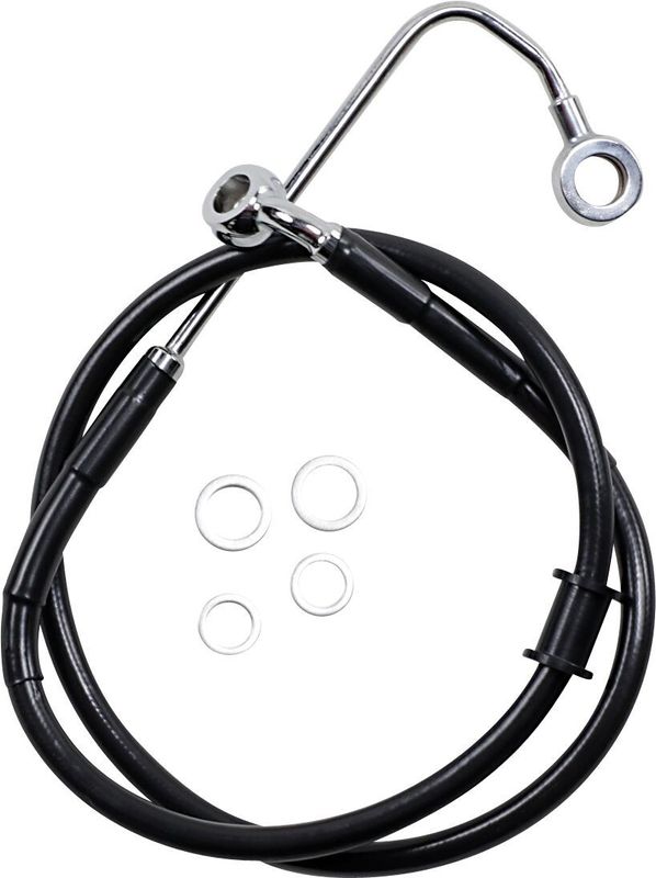 Bromsslangsats Drag Specialties rostfri svart Softail 15-17 618300-BLK