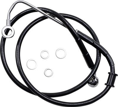Bromsslang Drag Specialties BLK+10 rostfri förlängd Softail 15-17 618300-10BLK