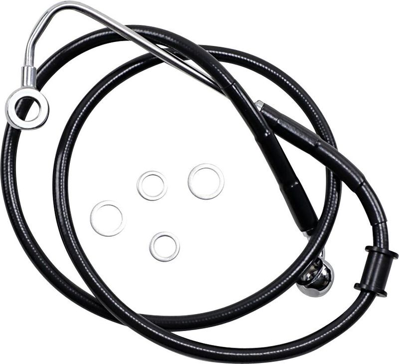 Bromsslang Drag Specialties BLK+10 rostfri förlängd Softail 15-17 618300-10BLK