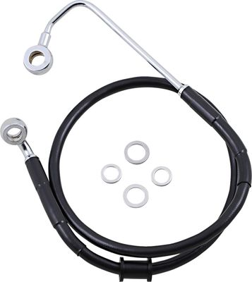 Bromsslangsats Drag Specialties rostfri svart Softail 15-17 618302-BLK