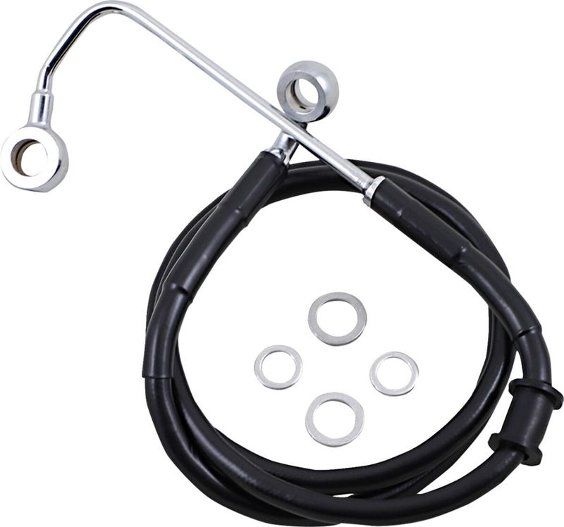 Bromsslang Drag Specialties BLK+10 rostfri förlängd Softail 15-17 618302-10BLK
