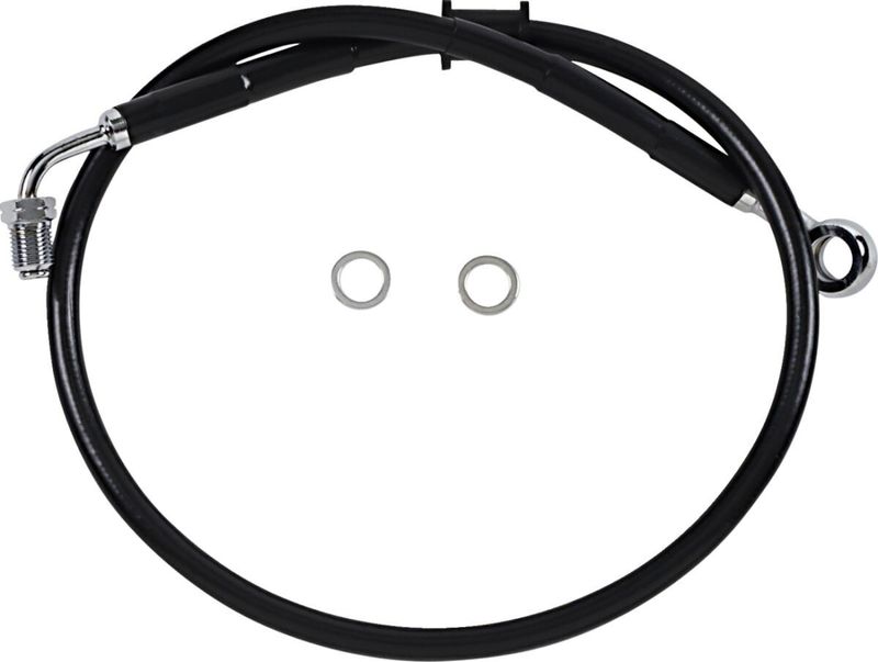 Bromsslangsats Drag Specialties rostfri svart Softail 18-24 618620-BLK