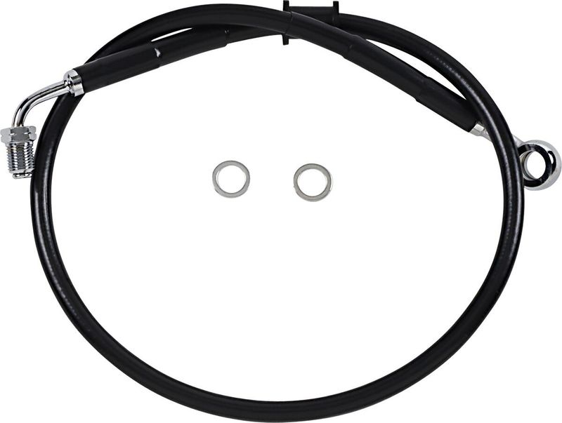 Bromsslangsats Drag Specialties rostfri svart Softail 18-24 618620-BLK