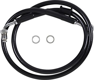 Bromsslang Drag Specialties 10 rostfri förlängd svart Softail 18-24 618620-10BLK