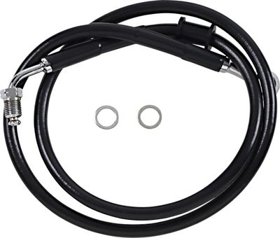 Bromsslang Drag Specialties 10 rostfri förlängd svart Softail 18-24 618620-10BLK