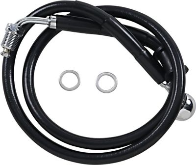 Bromsslang Drag Specialties 6 rostfri förlängd svart Softail 18-24 618604-6BLK
