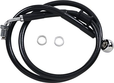 Bromsslang Drag Specialties 10 rostfri förlängd svart Softail 18-24 618604-10BLK