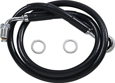 Bromsslang Drag Specialties 6 rostfri förlängd svart Softail 18-24 618631-6BLK