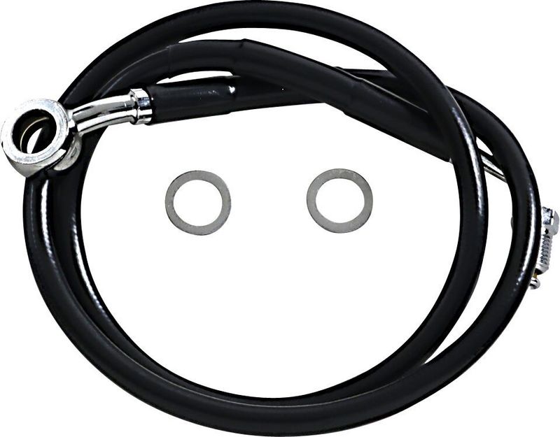 Bromsslang Drag Specialties 10 rostfri förlängd svart Softail 18-24 618631-10BLK